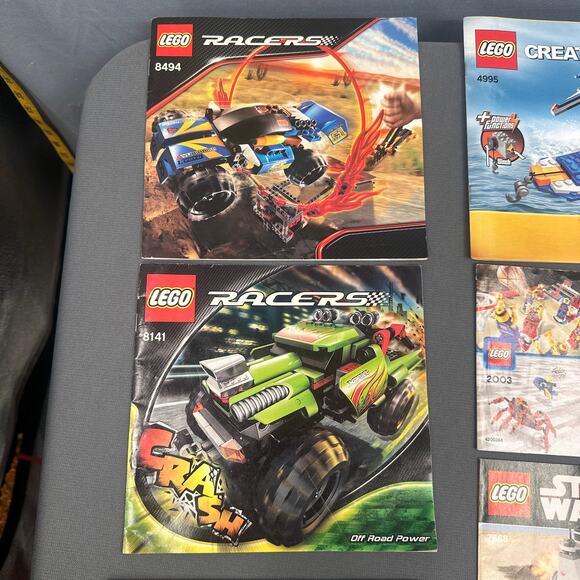 LEGO Instruction Manuals Lot 20 Mixed Racers Bionicle City Star Wars Knights Y2K - Picture 10 of 14